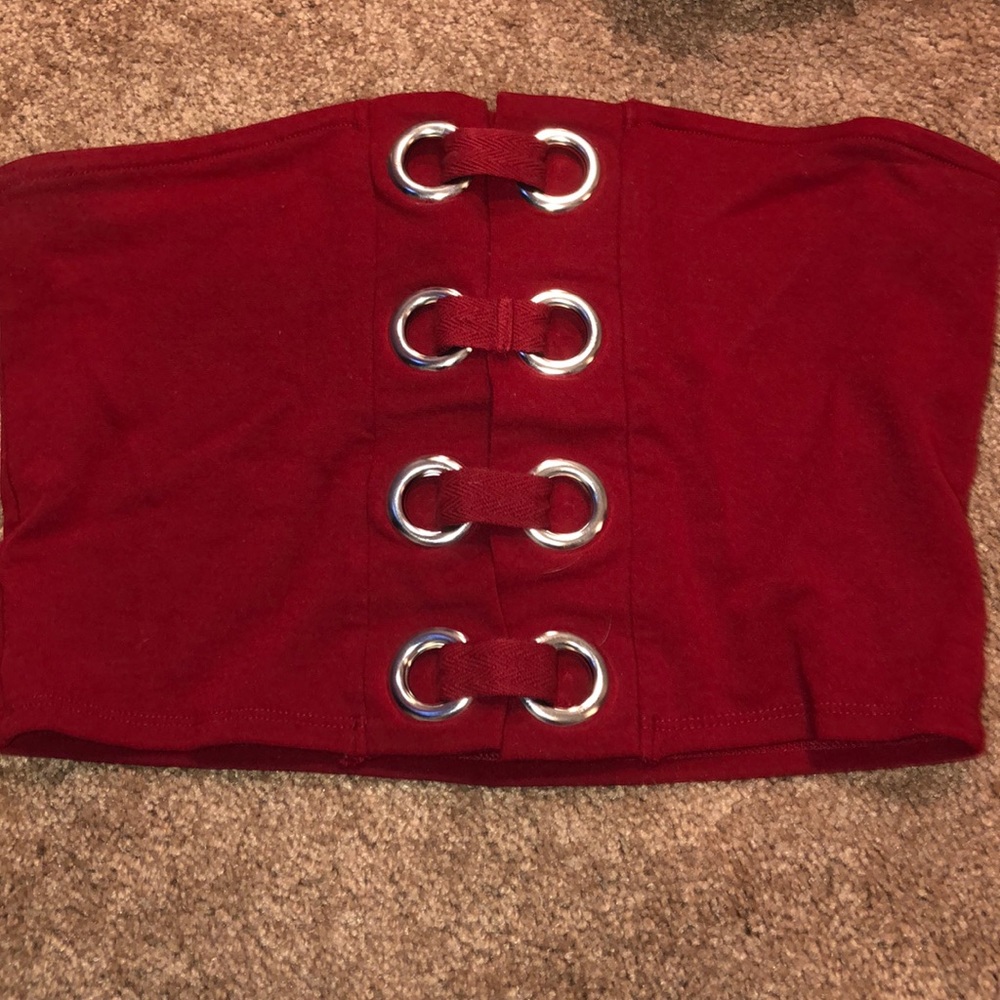 Red crop top